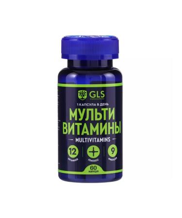 GLS pharmaceuticals Multivitamins 12+9 vitamins dietary supplement for health 60 capsules