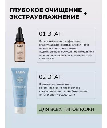 PeelinZone Set for deep moisturizing acid peeling and cream mask