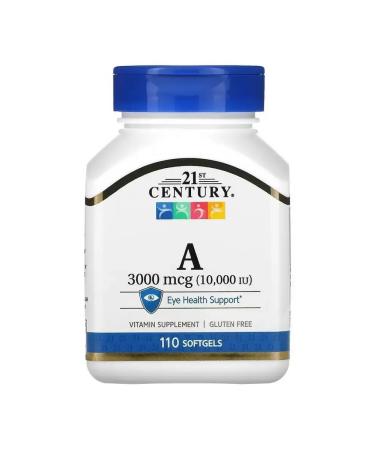 21st Century Vitamin A 10 000 IU 110 soft tablets