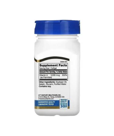 21st Century Vitamin A 10 000 IU 110 soft tablets - Buy Online on GoSupps.com