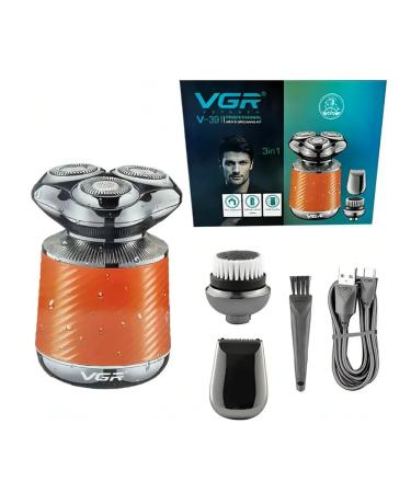 Men's razor for a beard and mustache with a trimmer