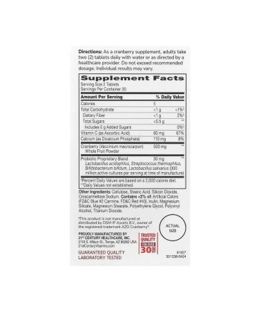 21st Century Cranberry with the addition of a probiotic - Buy Online on GoSupps.com