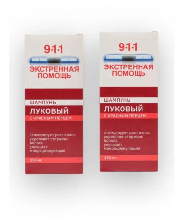 911 Emergency Onion shampoo with red pepper 150 ml 2 pcs