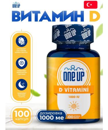 One Up Vitamin D3 1000 IU 100 capsules T rkiye