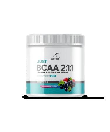 Just Fit Nutrition BCAA Comino acids BCAA 200 grams taste of berries - Buy Online on GoSupps.com