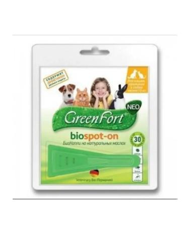 Drops on the withers of Greenfort Neo for dog cats up to 10 kg