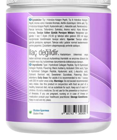 One Up Multi Collagen with Hyaluronic Acid and Vitamin C 300g Powder Black Elderberry Flavor T rkiye - Buy Online on GoSupps.com