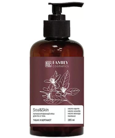 Family Cosmetics Perfumery cream Soul Skin tobacco and bergamot 285 ml