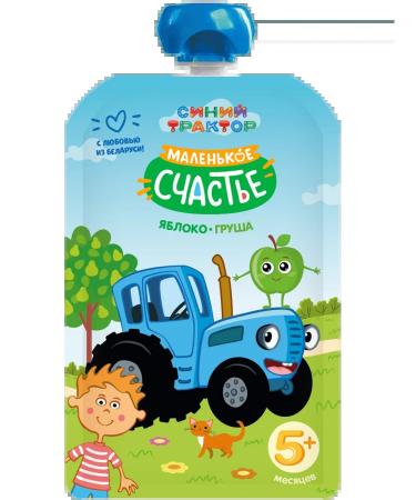 A little happiness Puree fruit blue tractor apple-brigade 6 pcs x 90 g spider - Buy Online on GoSupps.com