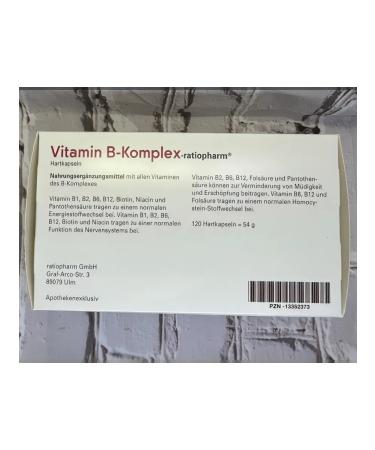Vitamin B - Komplex (a complex of vitamins of group B) 120 capsules - Buy Online on GoSupps.com
