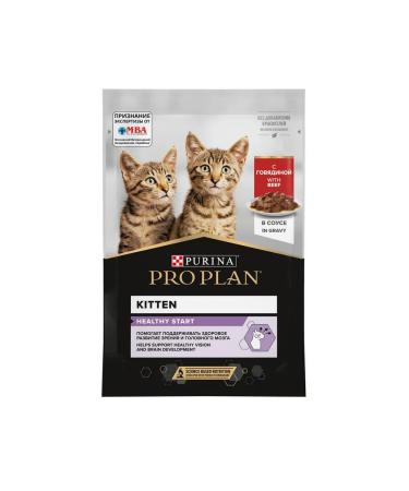Purina Pro Plan Wet food for kittens spider with beef in sauce 85 gr - Buy Online on GoSupps.com