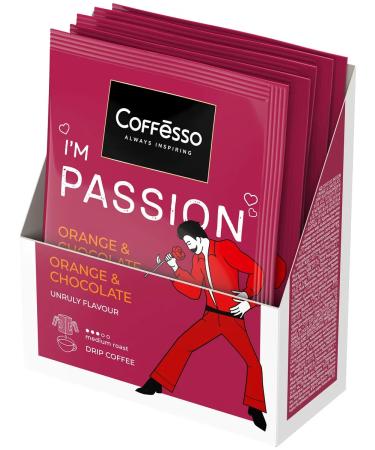 COFFESSO Coffee in drip packages 5 pcs The taste of red orange and chocolate - Buy Online on GoSupps.com