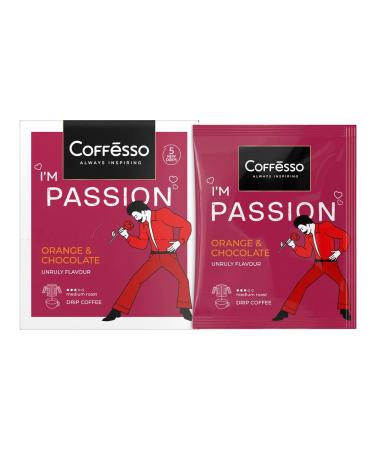 COFFESSO Coffee in drip packages 5 pcs The taste of red orange and chocolate - Buy Online on GoSupps.com