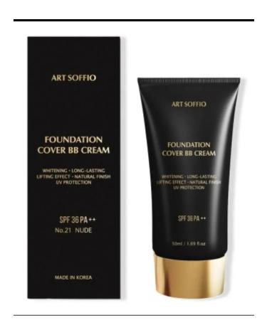 ART SOFFIO Tonal cream Foundation Cover BB Cream No. 21 SPF36 PA ++