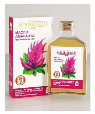 AltaiBioProject Amaranth oil for joints is unrefined 100 ml - Buy Online on GoSupps.com