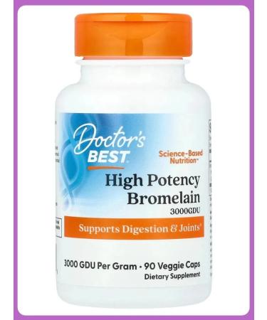Doctor's Best Highly efficient bromelain 3000 GDU 90 capsules