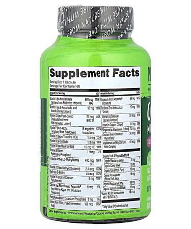 NATURELO Multivitamins 60 vegetarian capsules - Buy Online on GoSupps.com