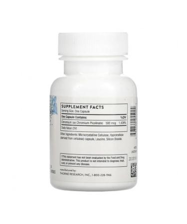 Thorne Research Chromium picolinate Chromium Picolinate 60 capsules - Buy Online on GoSupps.com