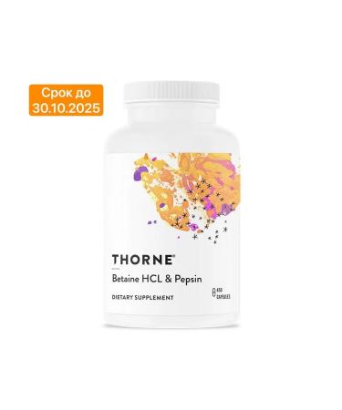 Thorne Research Betahidrochloride and pepsin Betaine HCl Pepsin 450kap Dates!