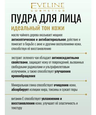 EVELINE Facial powder matting 3B1 Botanic Expert tone 002 - Buy Online on GoSupps.com