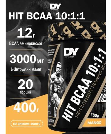 Dorian Yates Nutrition Amino acid Hit BCAA 10 1 1 MANGO 400g powder