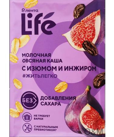 Porridge oatmeal Life Life Dairy with raisins and 5pcs