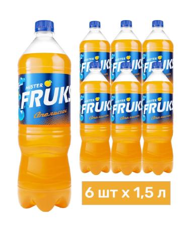 Mr FRUKS Drink gas orange 1.5 l x 6 pcs
