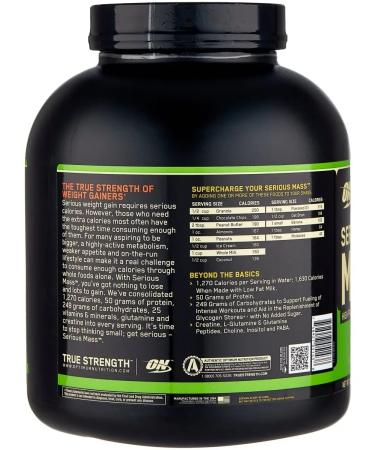 Optimum Nutrition Heiner Serious Mass 2720 (chocolate and peanuts. Oil) - Buy Online on GoSupps.com