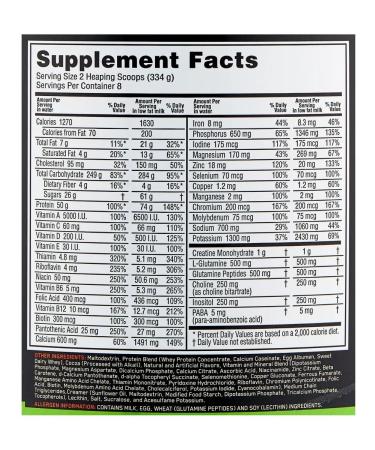 Optimum Nutrition Heiner Serious Mass 2720 (chocolate and peanuts. Oil) - Buy Online on GoSupps.com