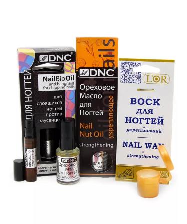 DNC A set for nail care. Biomas wax nut oil