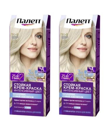 Palette Cream-color 10-2 a10 Pearl blond 110 ml 2 pcs