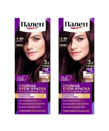 Palette Hair Cream RFE3 eggplant 4-89 110ml.- 2pcs