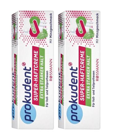 Prokudent Cream for fixing dentures with mint taste 2pcs
