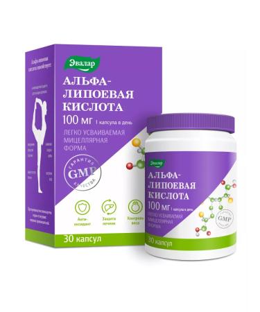 Evalar Alpha lipoic acid 100 mg for weight loss 30 capsules - Buy Online on GoSupps.com