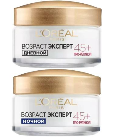 L'OREAL PARIS Day and night cream Age expert 45+ 2*50 ml - Buy Online on GoSupps.com