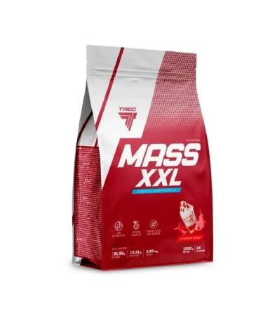 Trec Nutrition Gainer for gaining mass Mass XXL Strawberry 1 kg - Buy Online on GoSupps.com