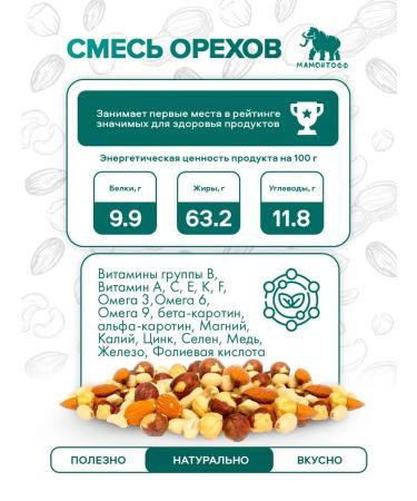 Mamontoff Mixture of nuts 200 grams - Buy Online on GoSupps.com