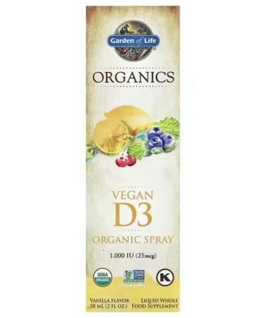 Garden of Life Spray vitamin D3 1000iu 58 ml