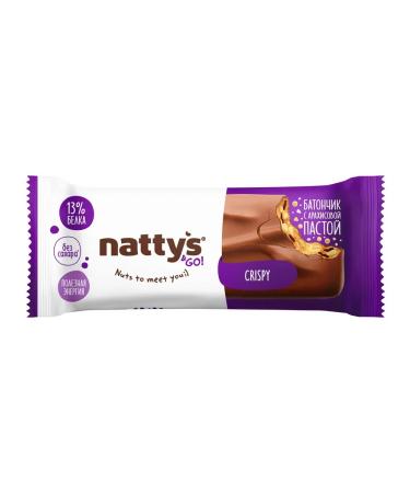 Nattys Chocolate Baton & Go Crispy with peanut paste to - Buy Online on GoSupps.com
