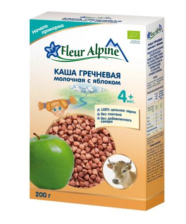 Fleur Alpine Buckwheat porridge with apple from 4 months