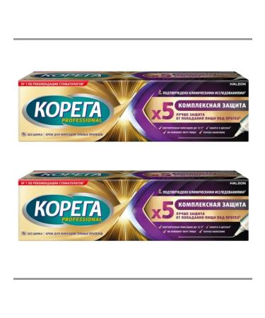 Korega Cream D to dentures Complex protection 40g 2 pcs