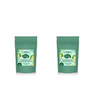 LARUN Body scrub cooling lime and mint 250 g 2 pieces