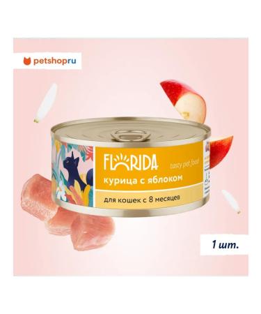 Florida Canned food for cats chicken with apple 100 g