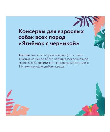 Florida Canned food for dogs lambs with blueberries 240 g - Buy Online on GoSupps.com