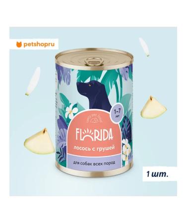 Florida Canned food for dogs salmon with pear 400 g