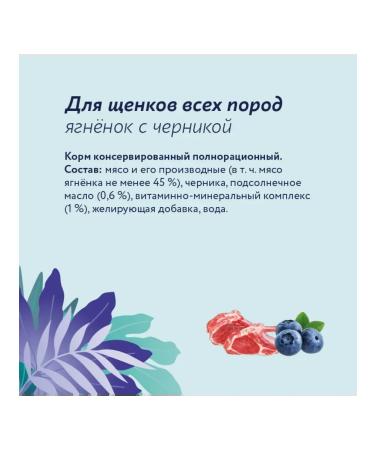 Florida Canned food for puppies lambs with blueberries 400 g - Buy Online on GoSupps.com