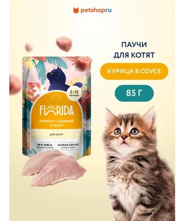 Florida Spider for kittens pieces of chicken in sauce 85 g