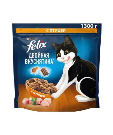 FELIX Dry food for adult cats Double yummy with birds