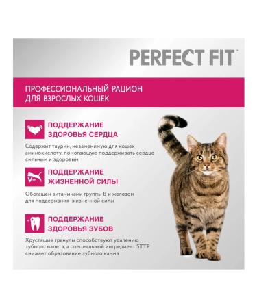 PERFECT FIT Dry food for adult cats beef full -man - Buy Online on GoSupps.com
