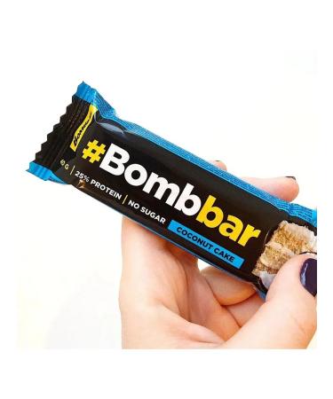 BombBar Bank protein coconut cake in chocolate 40g - Buy Online on GoSupps.com